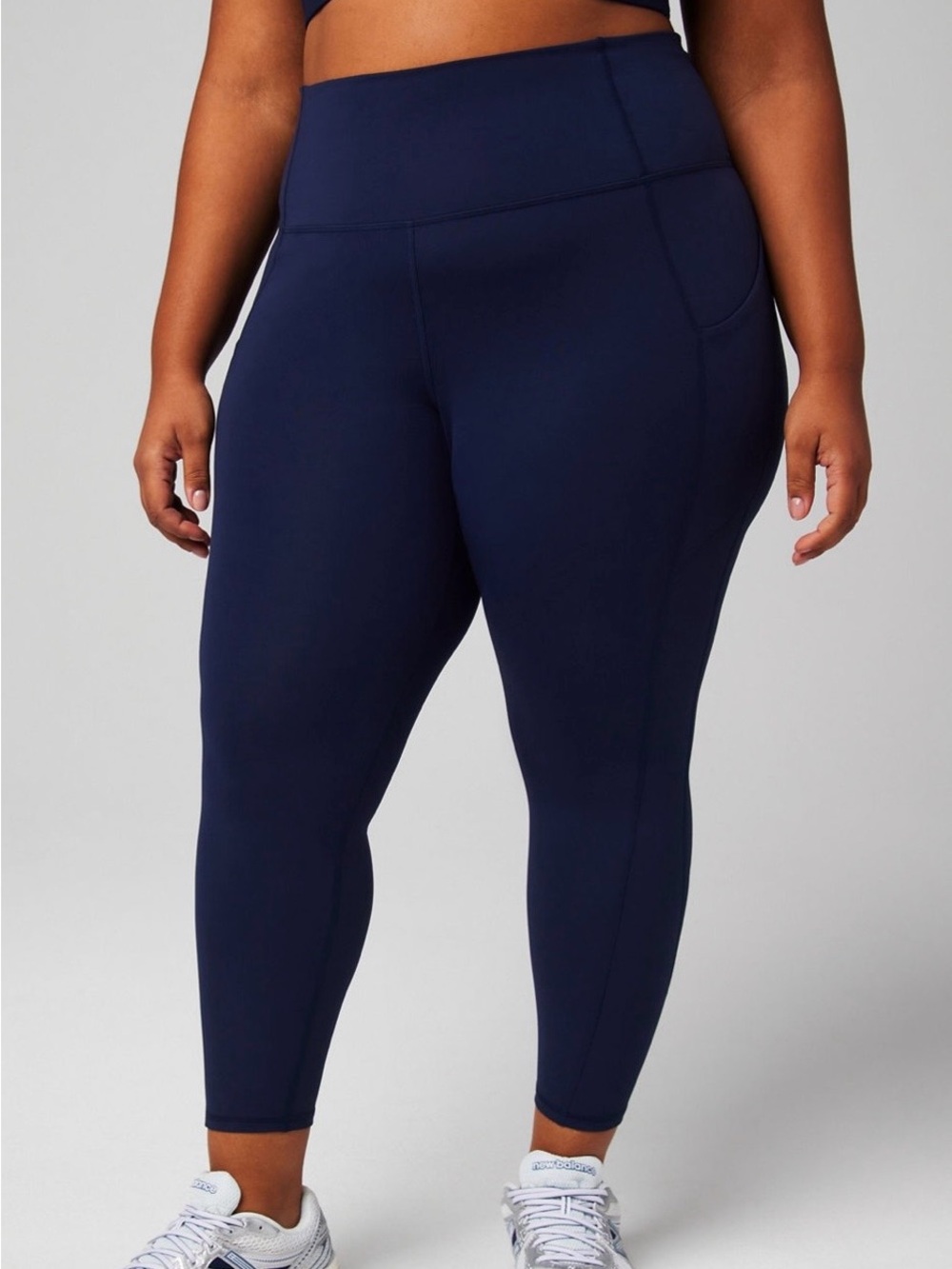 Fabletics Navy High-Waist Plus Leggings with Side Pocket